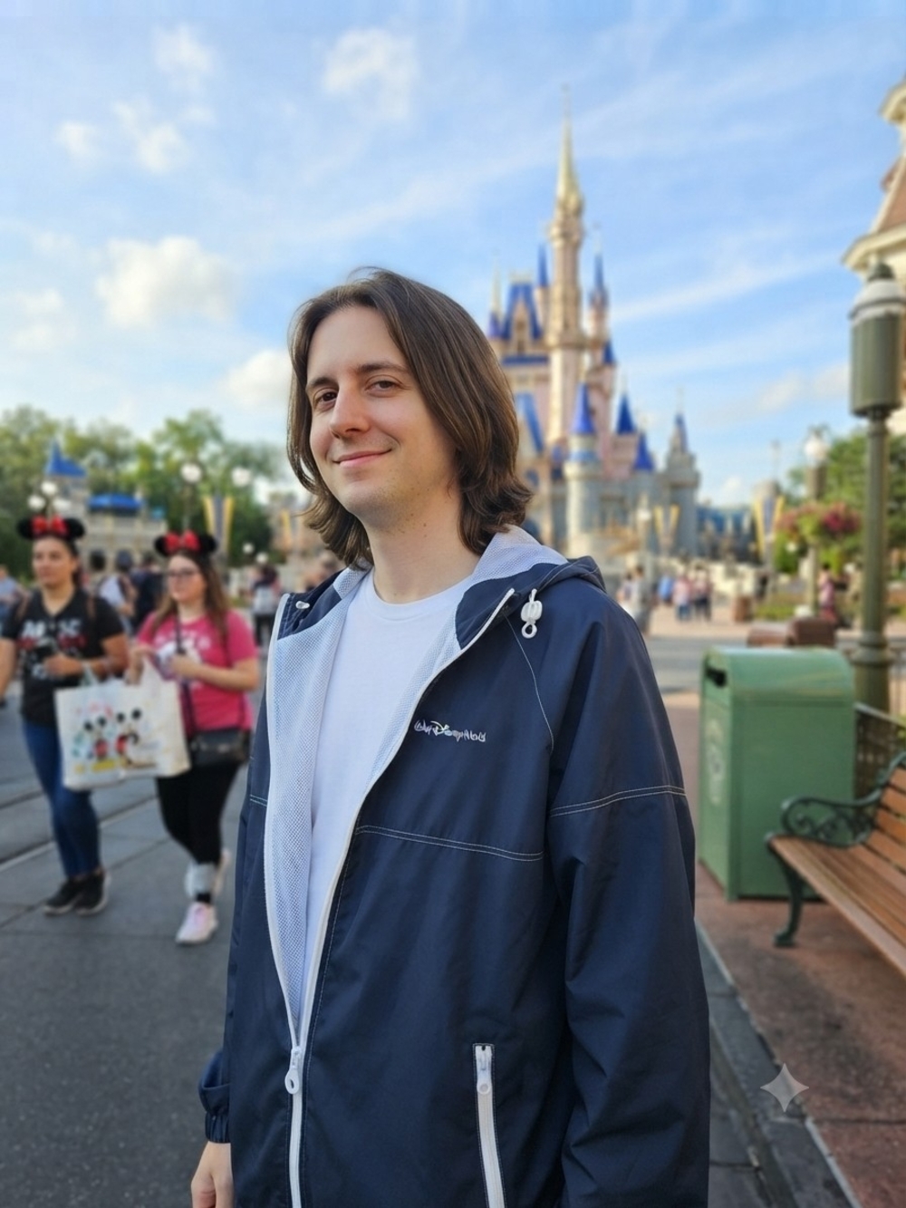 Disney Parks Walt Disney World Navy Blue Windbreaker Jacket